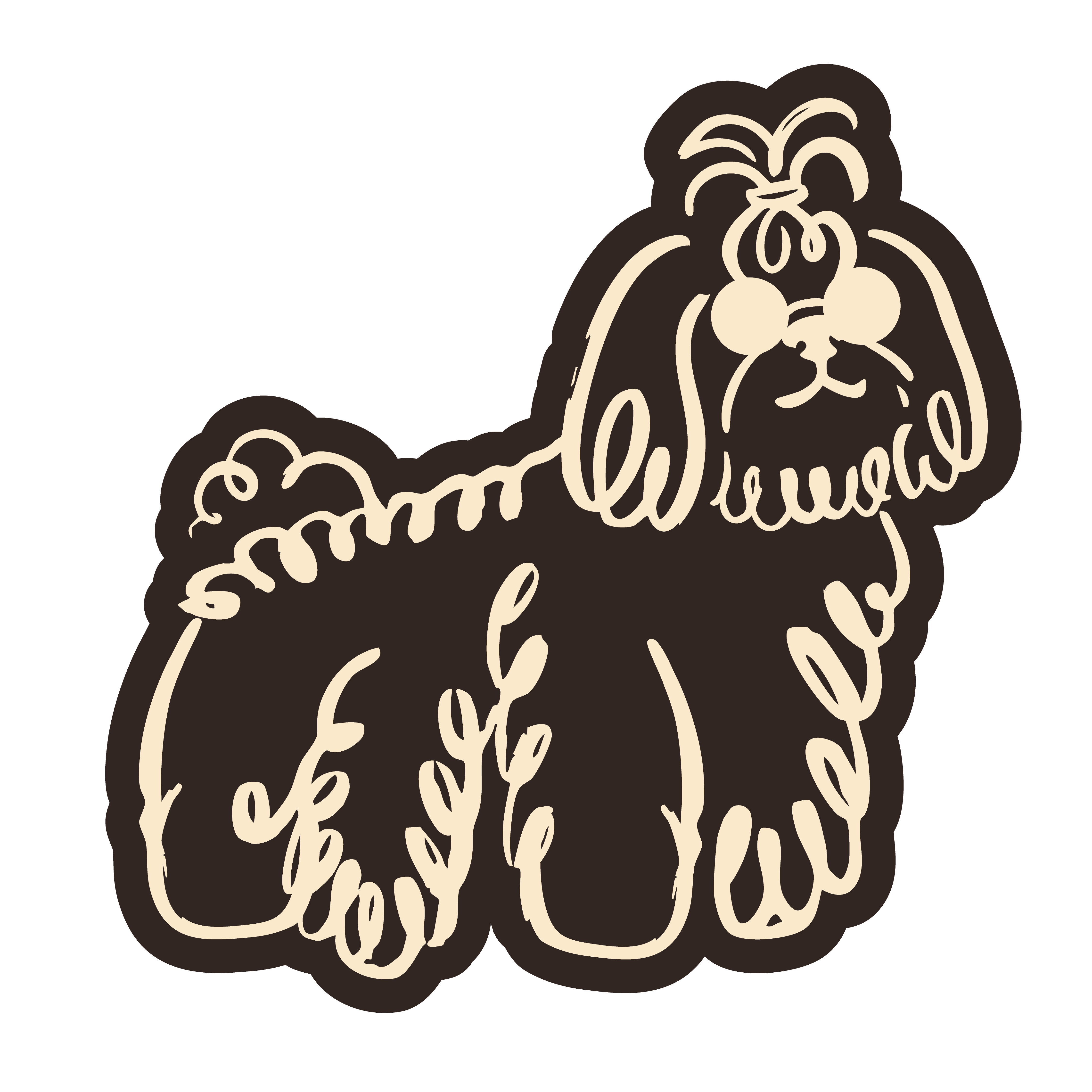 Line illustration of a terrier